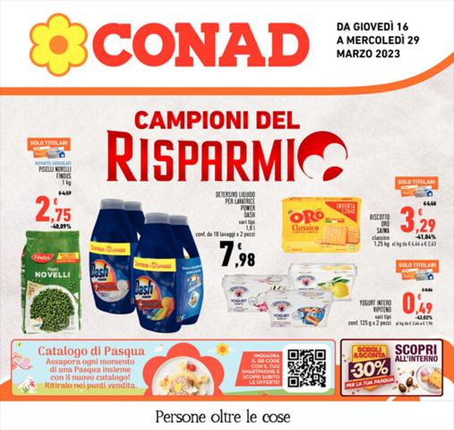 Volantino Conad a Genova | Campioni del risparmio | 16/3/2023 - 29/3/2023