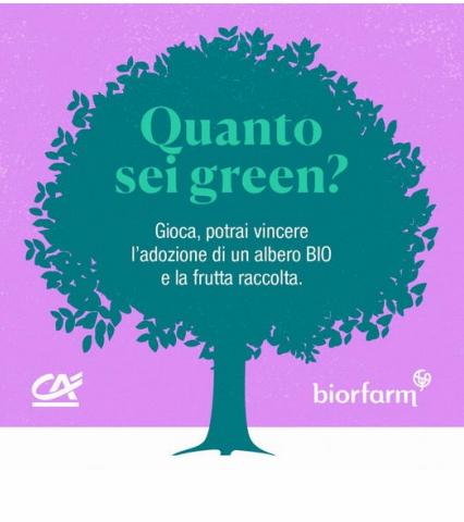Offerte di Banche e Assicurazioni a Verona | Vinci albero bio e frutta in Crédit Agricole | 29/3/2022 - 20/5/2022