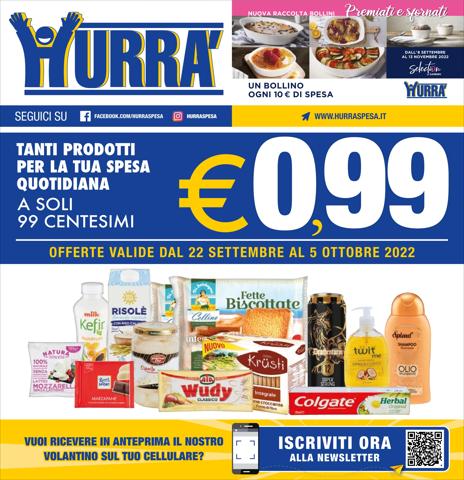 Offerte di Discount a Perugia | Volantino Hurra in Hurra | 22/9/2022 - 5/10/2022