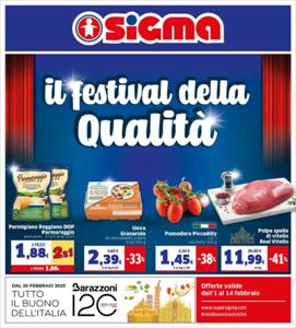 Volantino Sigma a Carrara | Il festival della Qualità | 1/2/2023 - 14/2/2023