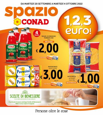 Offerte di Iper Supermercati a Palermo | 1,2,3 euro! in Spazio Conad | 20/9/2022 - 4/10/2022