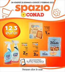 Volantino Spazio Conad a Torino | 1,2,3 euro! | 20/1/2023 - 2/2/2023