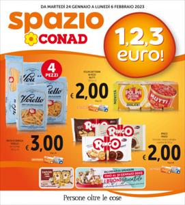 Volantino Spazio Conad | 1,2,3 euro! | 25/1/2023 - 6/2/2023