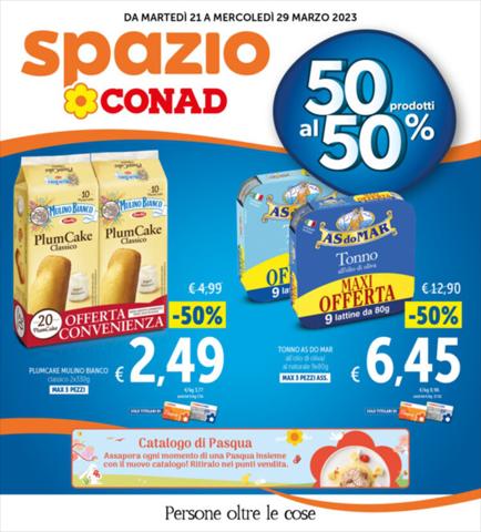 Volantino Spazio Conad a Palermo | 50 prodotti al 50% | 21/3/2023 - 29/3/2023