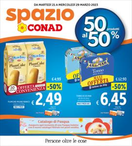 Offerte di Iper Supermercati a Catania | 50 prodotti al 50% in Spazio Conad | 21/3/2023 - 29/3/2023