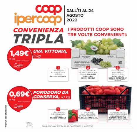 Offerte di Iper Supermercati | Volantino COOP - Unicoop Tirreno in Ipercoop Unicoop Tirreno | 11/8/2022 - 24/8/2022