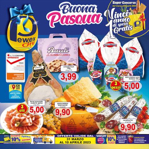 Volantino Pewex a Fiumicino | Volantini Pewex City Buona Pasqua | 31/3/2023 - 10/4/2023
