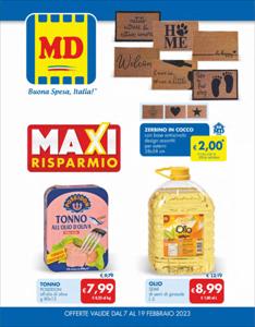 Volantino MD Discount a Olbia | Maxi risparmio | 7/2/2023 - 19/2/2023
