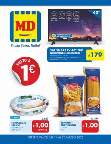 Volantino MD Discount a Rozzano | Tutto a 1€ | 14/3/2023 - 26/3/2023
