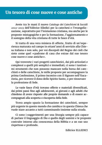 Volantino Elledici | Catalogo Catechismi e sussidi | 9/6/2022 - 31/1/2023