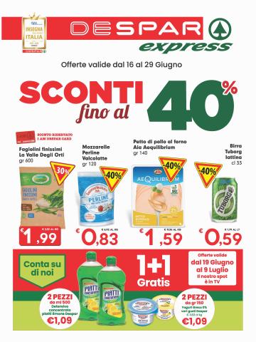 Volantino Despar Express a Albenga | Sconti fino al 40% | 16/6/2022 - 29/6/2022