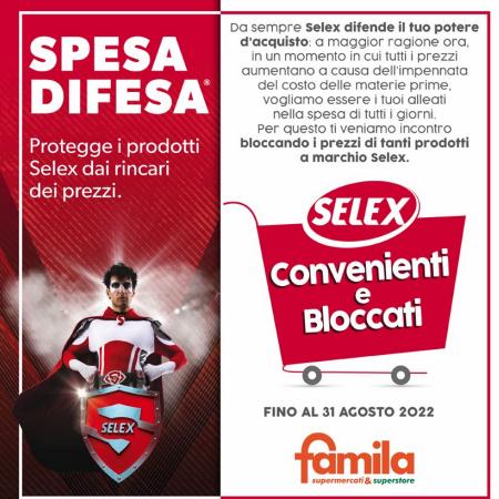 Volantino Famila a Bologna | SELEX Spesa Difesa | 21/7/2022 - 31/8/2022