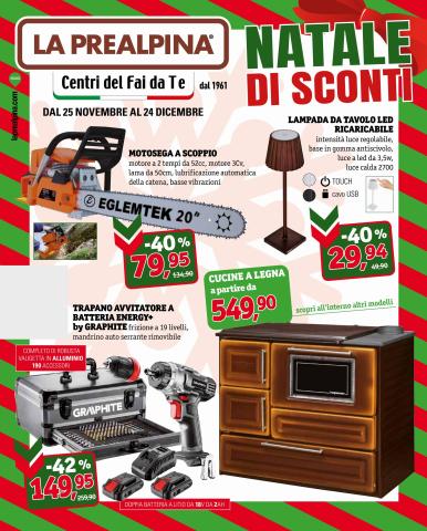 Offerte di Bricolage e Giardino a Altamura | Natale di Sconti in La Prealpina | 28/11/2022 - 24/12/2022