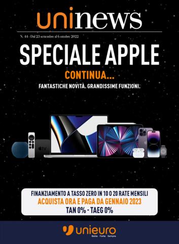 Volantino Unieuro a Lodi | Speciale Apple continua... | 23/9/2022 - 6/10/2022