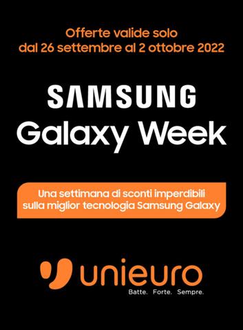 Offerte di Elettronica e Informatica a Perugia | Speciale Samsung in Unieuro | 26/9/2022 - 2/10/2022