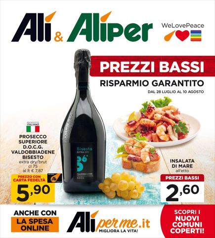 Volantino Alì Supermercati | Prezzi Bassi-Risparmio Garantito  | 28/7/2022 - 10/8/2022