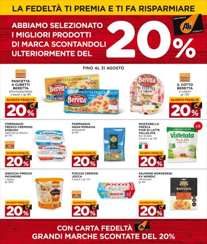 Volantino Alì Supermercati | Sconto 20% Carta Fedeltà | 14/7/2022 - 31/8/2022
