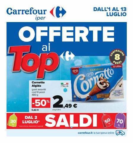 Volantino Carrefour Iper | Offerte al Top  | 1/7/2022 - 13/7/2022