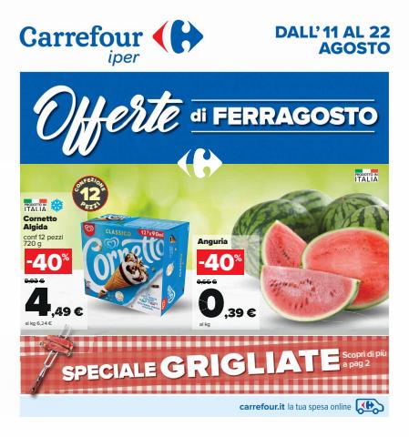 Offerte di Iper Supermercati | Offerte di Ferragosto in Carrefour Iper | 11/8/2022 - 22/8/2022