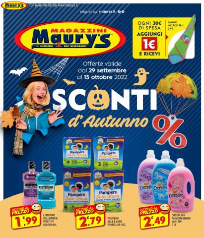 Volantino Maury's a Giugliano in Campania | Offerte Maury's | 29/9/2022 - 15/10/2022