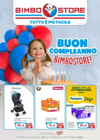 Volantino Bimbo Store a Milano | BUON COMPLEANNO BIMBOSTORE! | 29/9/2022 - 9/10/2022