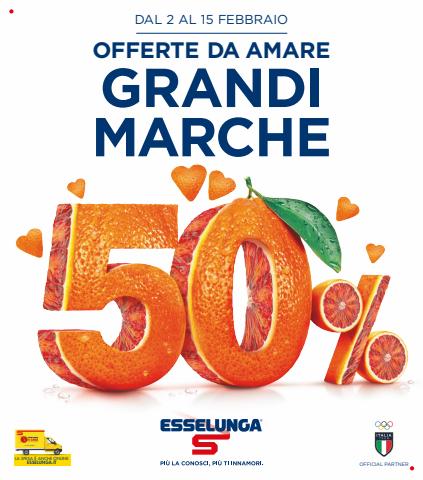 Volantino Esselunga a Torino | Grandi Marche al 50% | 2/2/2023 - 15/2/2023