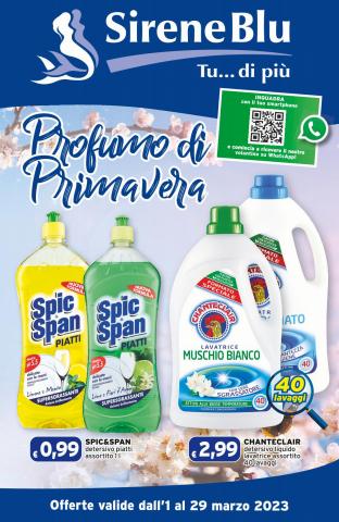 Volantino Sirene Blu | Porfumo di Primavera! | 1/3/2023 - 29/3/2023