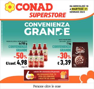 Volantino Conad Superstore a Milano | Convenienza grande | 18/1/2023 - 31/1/2023