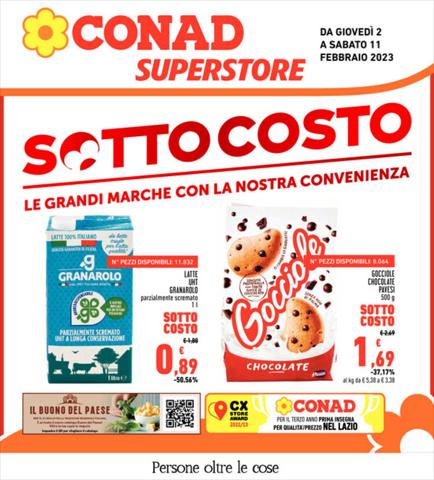 Volantino Conad Superstore a Roma | Sottocosto | 2/2/2023 - 11/2/2023