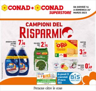 Volantino Conad Superstore a Macerata | Campioni del risparmio | 16/3/2023 - 26/3/2023