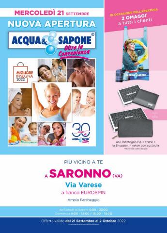 Volantino Acqua e Sapone a Milano | Offerte Acqua e Sapone | 21/9/2022 - 2/10/2022