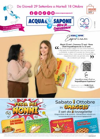 Volantino Acqua e Sapone | Offerte Acqua e Sapone | 29/9/2022 - 18/10/2022