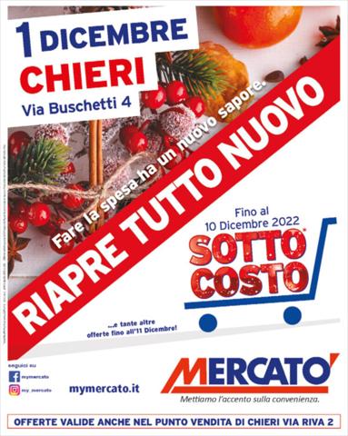 Volantino Mercatò | Nuova apertura Chieri | 1/12/2022 - 10/12/2022
