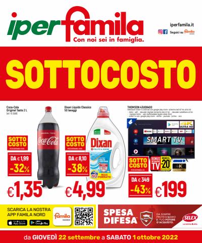 Offerte di Iper Supermercati a Verona | SOTTOCOSTO in IperFamila | 22/9/2022 - 1/10/2022