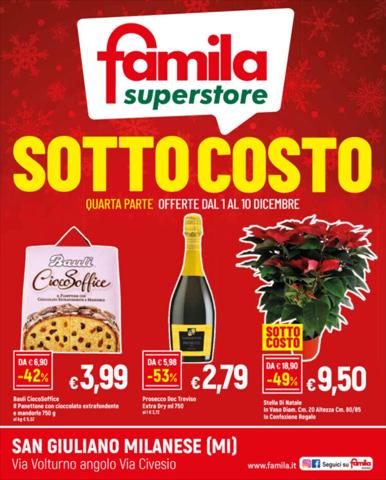 Volantino Famila Superstore a Milano | Sottocosto | 1/12/2022 - 10/12/2022