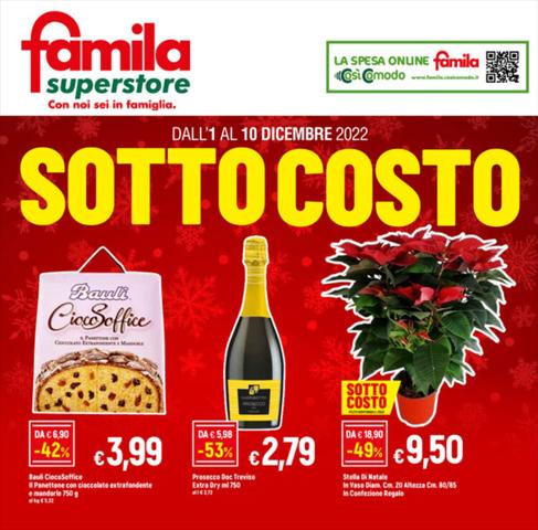 Volantino Famila Superstore a Verona | Sottocosto | 1/12/2022 - 10/12/2022