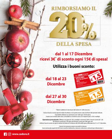 Volantino Cadoro | Rimborsiamo il 20% della spesa! | 1/12/2022 - 17/12/2022