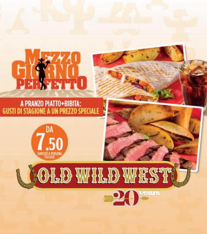 Volantino Old Wild West | Offerta menu | 29/8/2022 - 29/9/2022