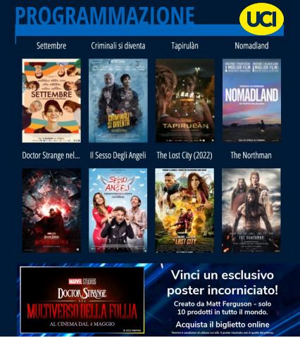 Catalogo Uci Cinema | Vinci poster Doctor Strange! | 10/5/2022 - 16/5/2022