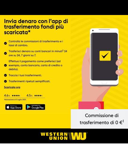 Offerte di Banche e Assicurazioni a Genova | Commisione 0€! in Western Union | 25/9/2022 - 4/12/2022