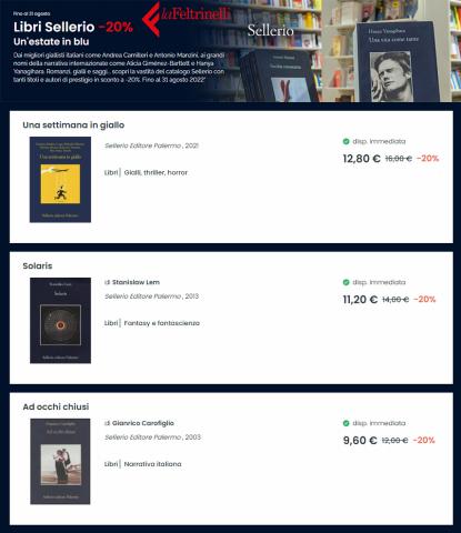 Offerte di Libreria e Cartoleria a Paderno Dugnano | Libri Sellerio -20% in La Feltrinelli | 8/8/2022 - 31/8/2022