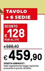 Offerta per Tavolo +6 Sedie a 459,9€ in Iper La grande i