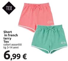 Offerta per Tex Short In French Terry a 6,99€ in Carrefour Ipermercati