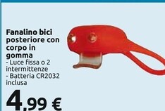 Offerta per Fanalino Bici Posteriore Con Corpo In Gomma a 4,99€ in Carrefour Ipermercati