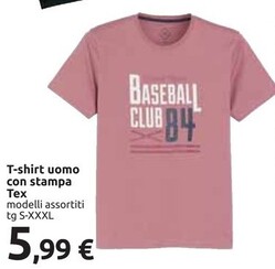 Offerta per Tex T-shirt Uomo Con Stampa a 5,99€ in Carrefour Ipermercati