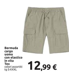 Offerta per Tex Bermuda Cargo Uomo Con Elastico In Vita a 12,99€ in Carrefour Ipermercati