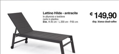 Offerta per Lettino Hilde-antracite a 149,9€ in Handy fai da te