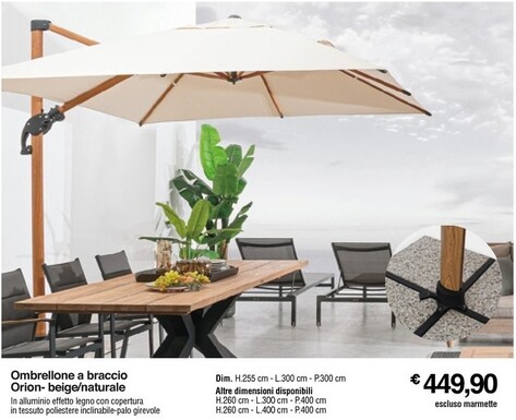 Offerta per Ombrellone A Braccio Orion-beige a 449,9€ in Handy fai da te
