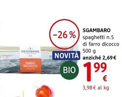 Offerta per Sgambaro Spaghetti N.5 Di Farro Dicocco a 1,99€ in dm