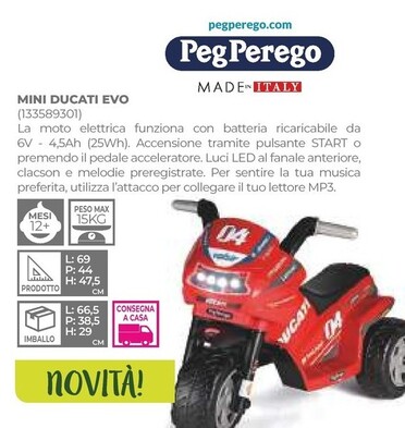 Offerta per Peg Perego - Mini Ducati Evo in Toys Center